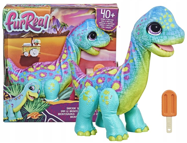 Hasbro FurReal Friends Dinozaur Brontozaur Sam z przek膮sk膮 F1739